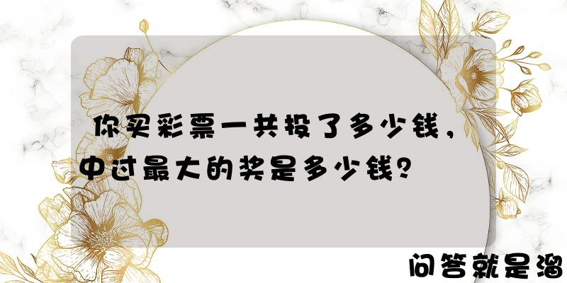 你买彩票一共投了多少钱，中过最大的奖是多少钱？