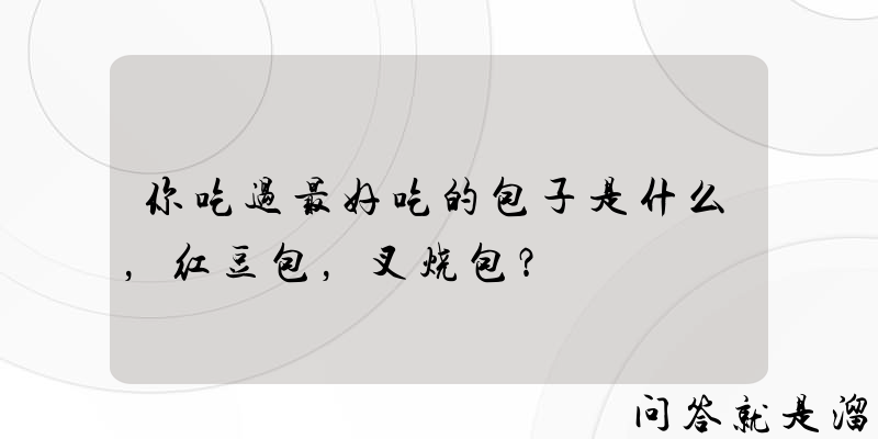 你吃过最好吃的包子是什么，红豆包，叉烧包？