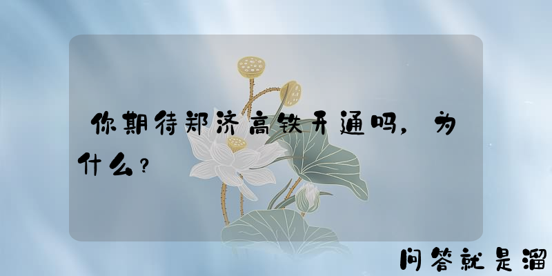 你期待郑济高铁开通吗，为什么？