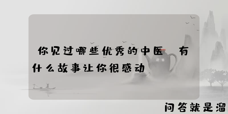 你见过哪些优秀的中医？有什么故事让你很感动？