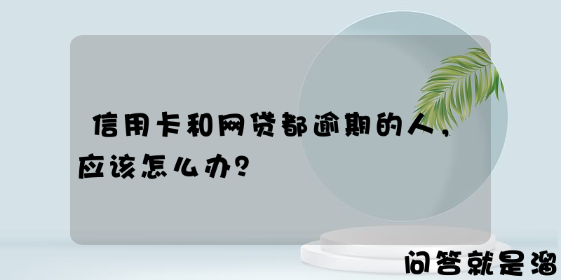 信用卡和网贷都逾期的人，应该怎么办？