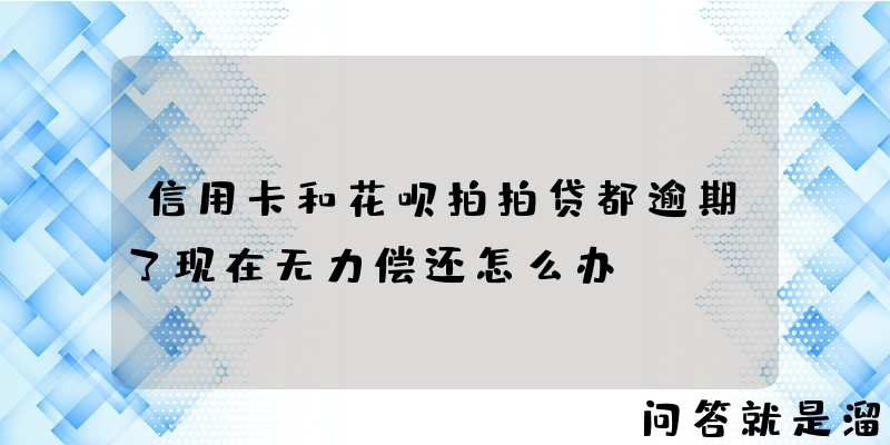 信用卡和花呗拍拍贷都逾期了现在无力偿还怎么办？