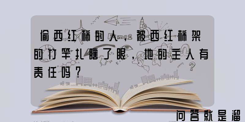 偷西红柿的人，被西红柿架的竹竿扎瞎了眼，地的主人有责任吗？