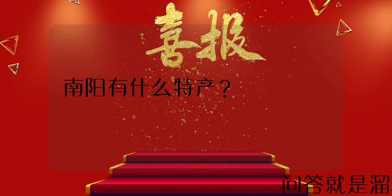 南阳有什么特产？