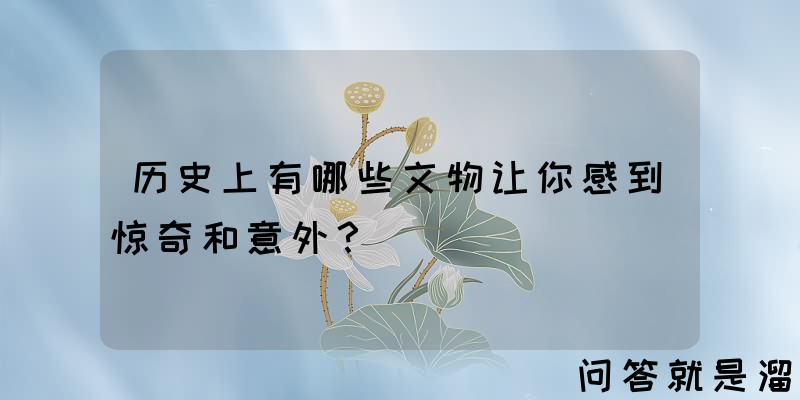 历史上有哪些文物让你感到惊奇和意外？