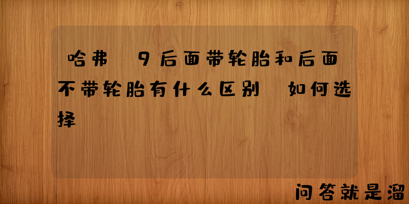 哈弗H9后面带轮胎和后面不带轮胎有什么区别？如何选择？