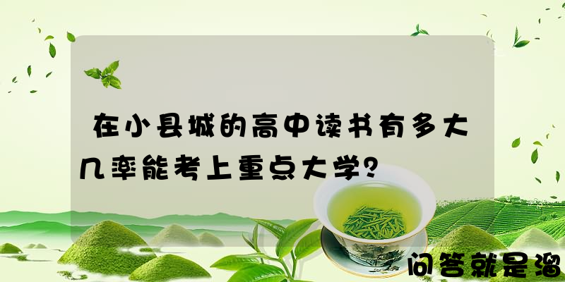 在小县城的高中读书有多大几率能考上重点大学？