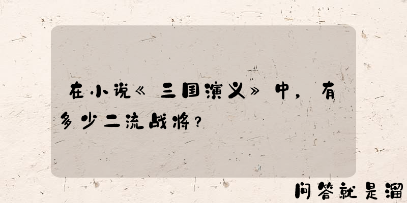 在小说《三国演义》中，有多少二流战将？