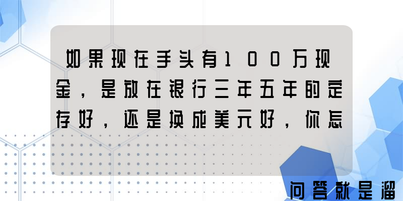 如果现在手头有100万现金，是放在银行三年五年的定存好，还是换成美元好，你怎么看？