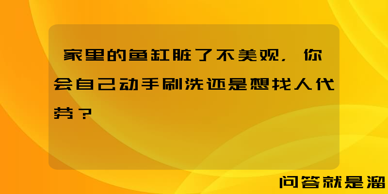 家里的鱼缸脏了不美观，你会自己动手刷洗还是想找人代劳？