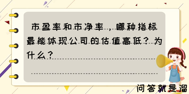 市盈率和市净率，哪种指标最能体现公司的估值高低？为什么？