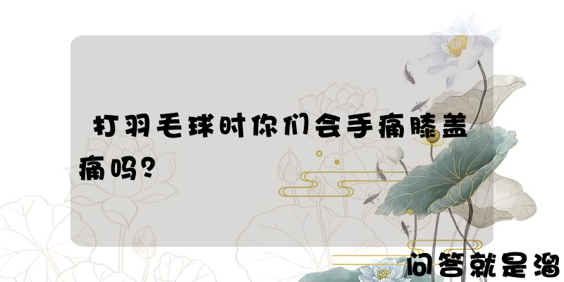 打羽毛球时你们会手痛膝盖痛吗？