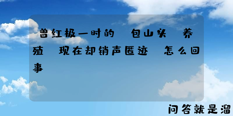 曾红极一时的“包山头”养殖，现在却销声匿迹，怎么回事？