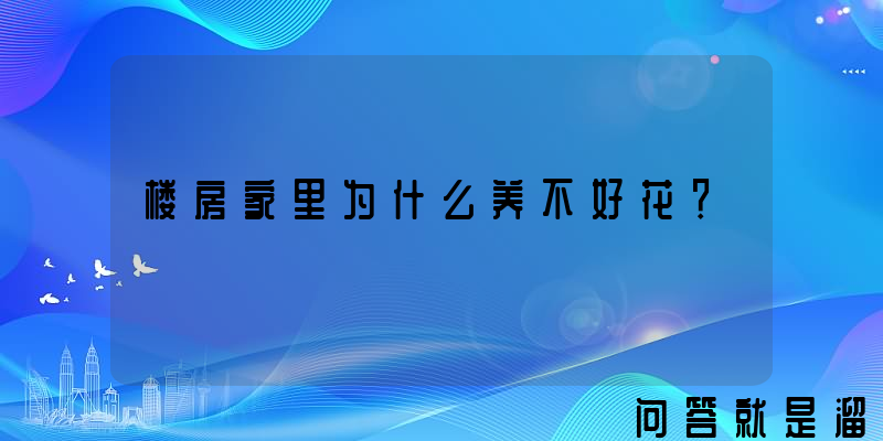 楼房家里为什么养不好花？