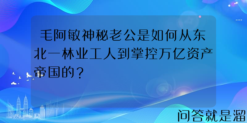 毛阿敏神秘老公是如何从东北一林业工人到掌控万亿资产帝国的？