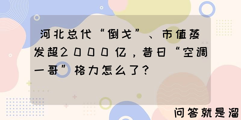 河北总代“倒戈”、市值蒸发超2000亿，昔日“空调一哥”格力怎么了？