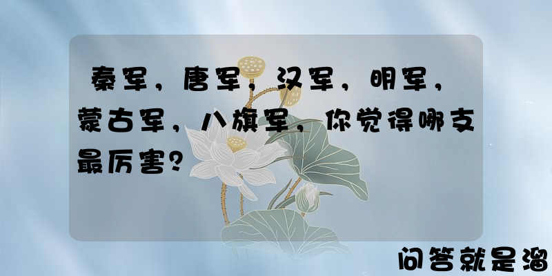 秦军，唐军，汉军，明军，蒙古军，八旗军，你觉得哪支最厉害？