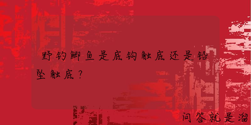 野钓鲫鱼是底钩触底还是铅坠触底？